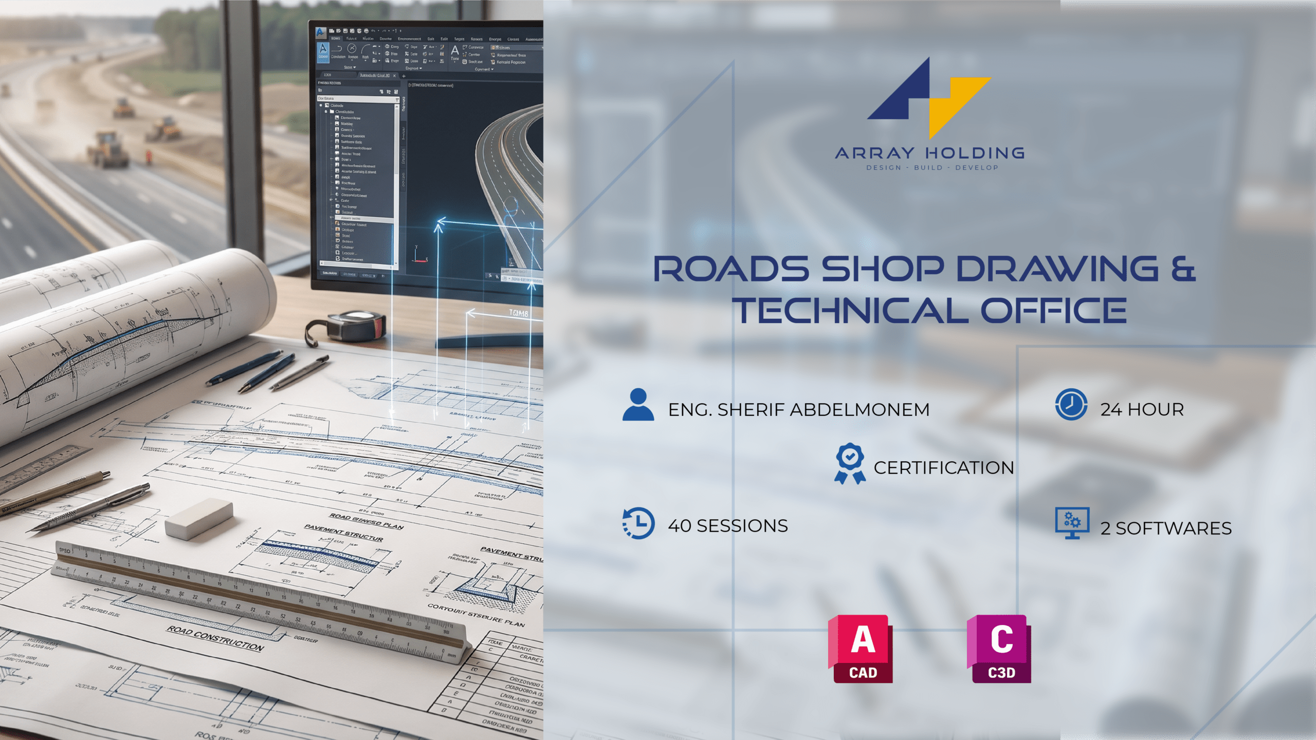 Roads Shop Drawing & Technical Office – Arabic Version
